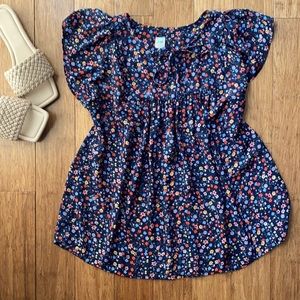 Gap Flutter Sleeve Floral Shirt